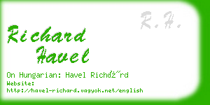 richard havel business card
